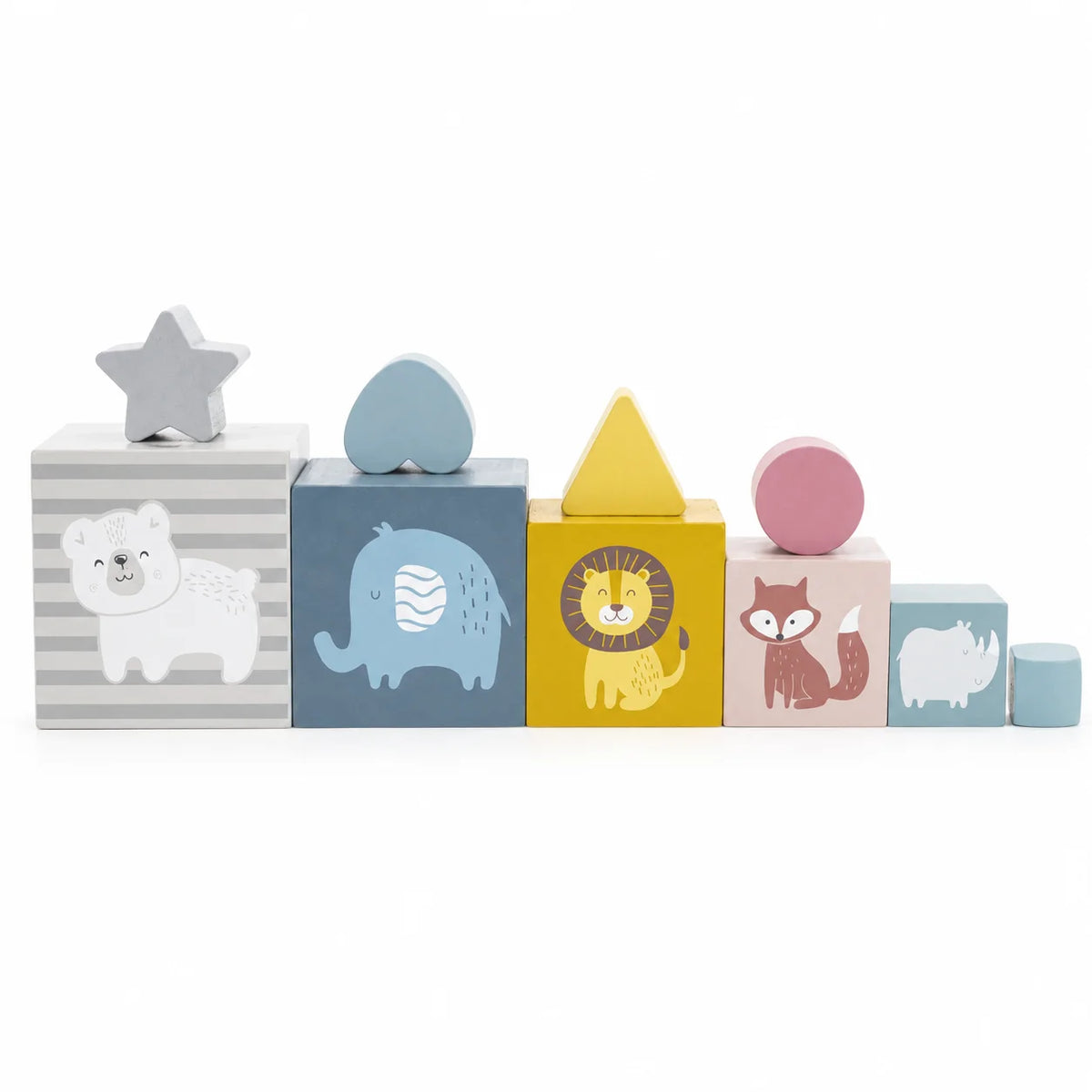 PolarB Wooden Nesting and Stacking Blocks-PolarB Wooden Nesting and Stacking Blocks