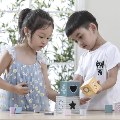 PolarB Wooden Nesting and Stacking Blocks-PolarB Wooden Nesting and Stacking Blocks