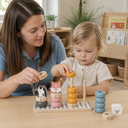 PolarB Wooden Stacking Blocks-PolarB Wooden Stacking Blocks