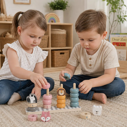 PolarB Wooden Stacking Blocks-PolarB Wooden Stacking Blocks