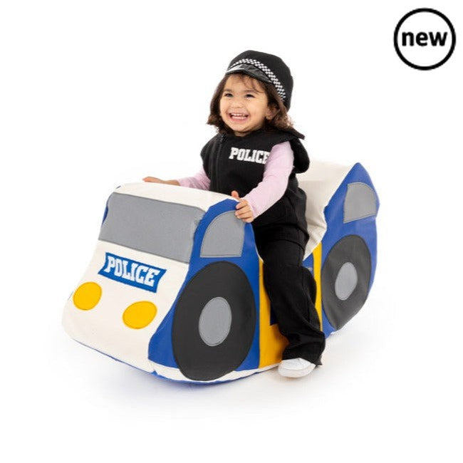 Police Rocker, Ignite your little one’s imagination and foster active play with the Police Car Rocker – the perfect addition to any nursery or play area! Dynamic Design Crafted meticulously to resemble a vibrant police car, this rocker is designed to provide children with a realistic role-play experience. The design is thoughtful, ensuring a gentle rocking action that is not just fun but also safe for younger users. Perfect Dimensions With a size of 90cm in length, 25cm in width, and a height of 50cm, the P