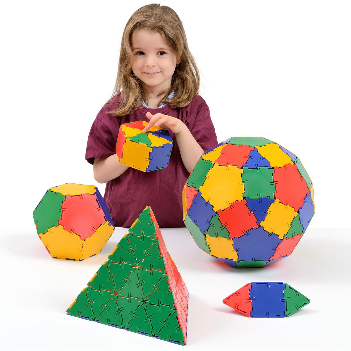 Polydron Basic Set, Polydron is the original and still superior construction shape, recognised in many countries as the world’s leading resource for teaching shape and space; two and three-dimensional geometry, and design and technology. It is used as a major aid for developing spatial awareness and is easily used by children, giving excellent play value, although it is versatile enough to be utilised for complex mathematical theories. The unique joints readily snap together giving a superior hinge. This de