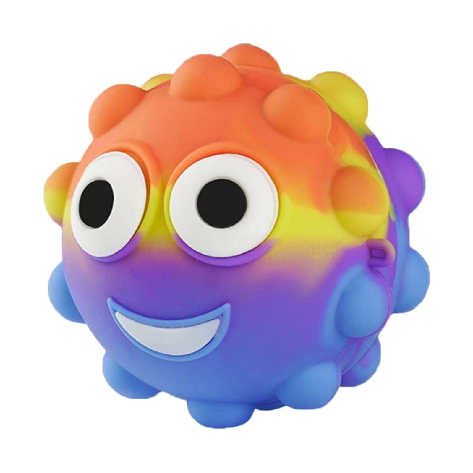 Pop N Squeeze Character Fidget Ball, Have hours of super sensory fun with this Pop ‘N’ Squeeze Character Fidget Ball! A cool and innovative way to help you stop fidgeting and try to de-stress whilst having fun.This rainbow circular-shaped toy is covered in small bumps for a satisfying sensory experience.This fiddle toy is immensely satisfying to use and can help to relieve both stress and anxiety. A must have for serial fidgeting!Product Information:• Pop ‘N’ Squeeze Character ball• Fidget Ball• Colour: Ass