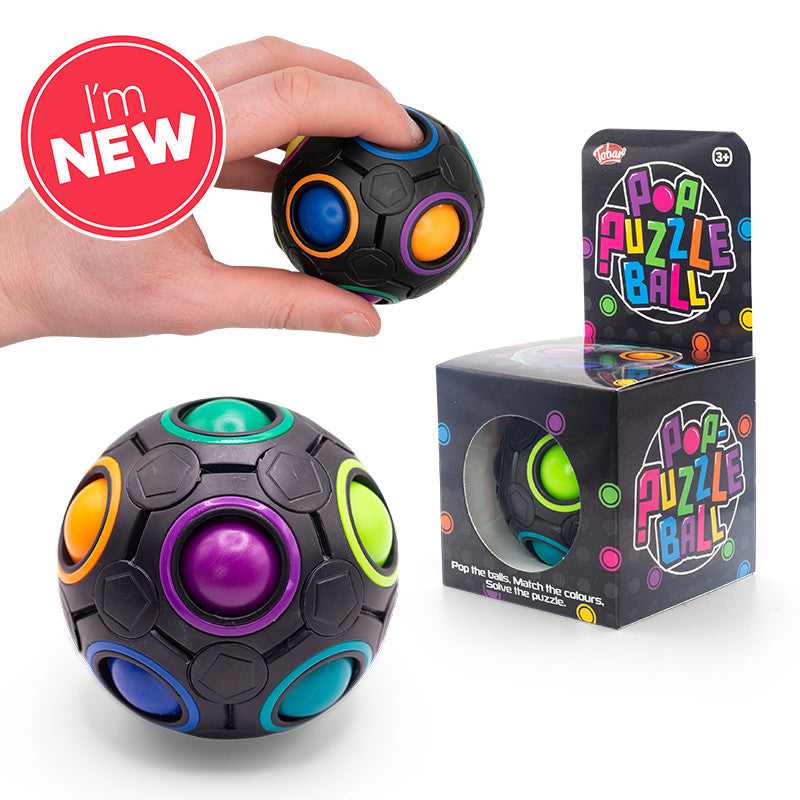 Pop Puzzle Ball Fidget Toy, Introducing the Pop Puzzle Ball Fidget Toy, a secure and captivating toy that guarantees endless fun! This unique Pop Puzzle Ball holds 11 brightly colored balls inside, creating a mesmerizing popping experience.With its clever design, pushing one ball in forces another ball to pop out into a colored hole, creating a satisfying tactile response. This interactive Pop Puzzle Ball toy engages both the hands and the mind, providing a stimulating and engaging experience.Not only is th