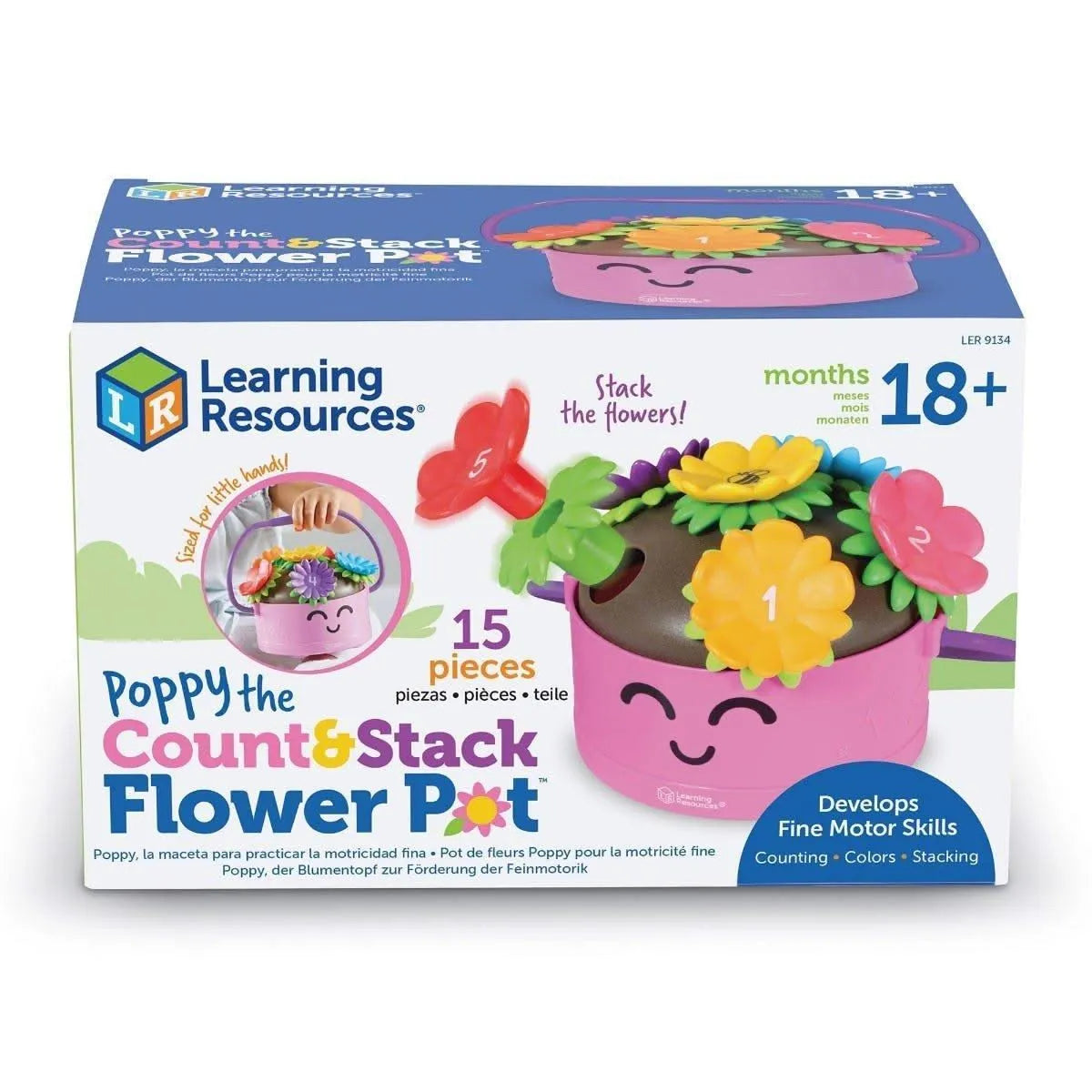 Poppy The Count & Stack Flower Pot-Poppy The Count & Stack Flower Pot