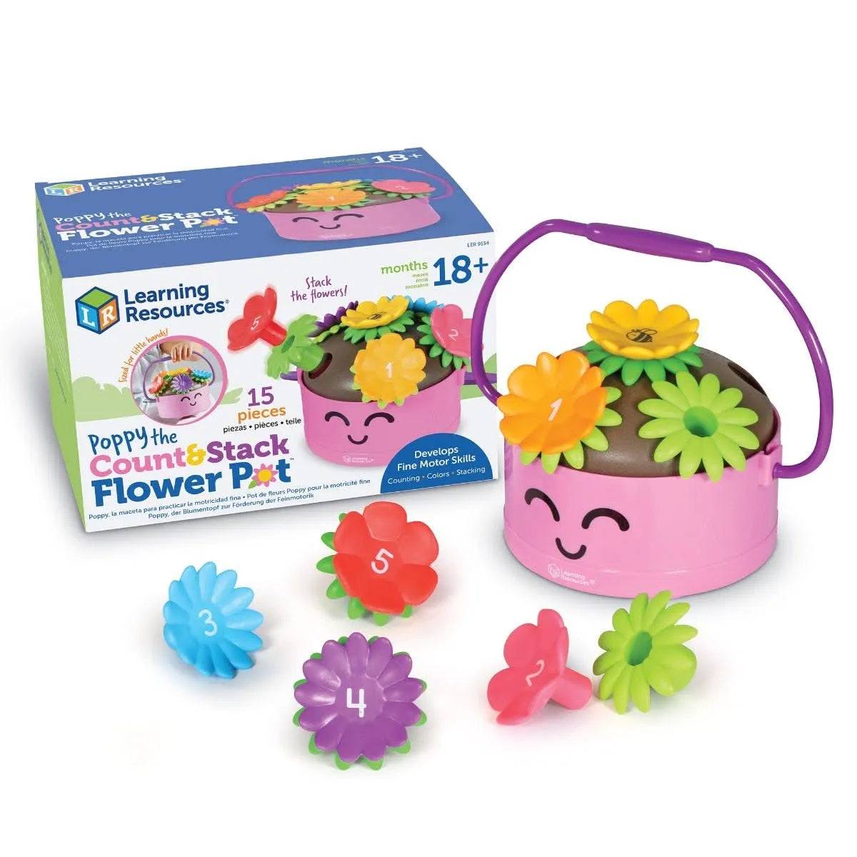 Poppy The Count & Stack Flower Pot-Poppy The Count & Stack Flower Pot
