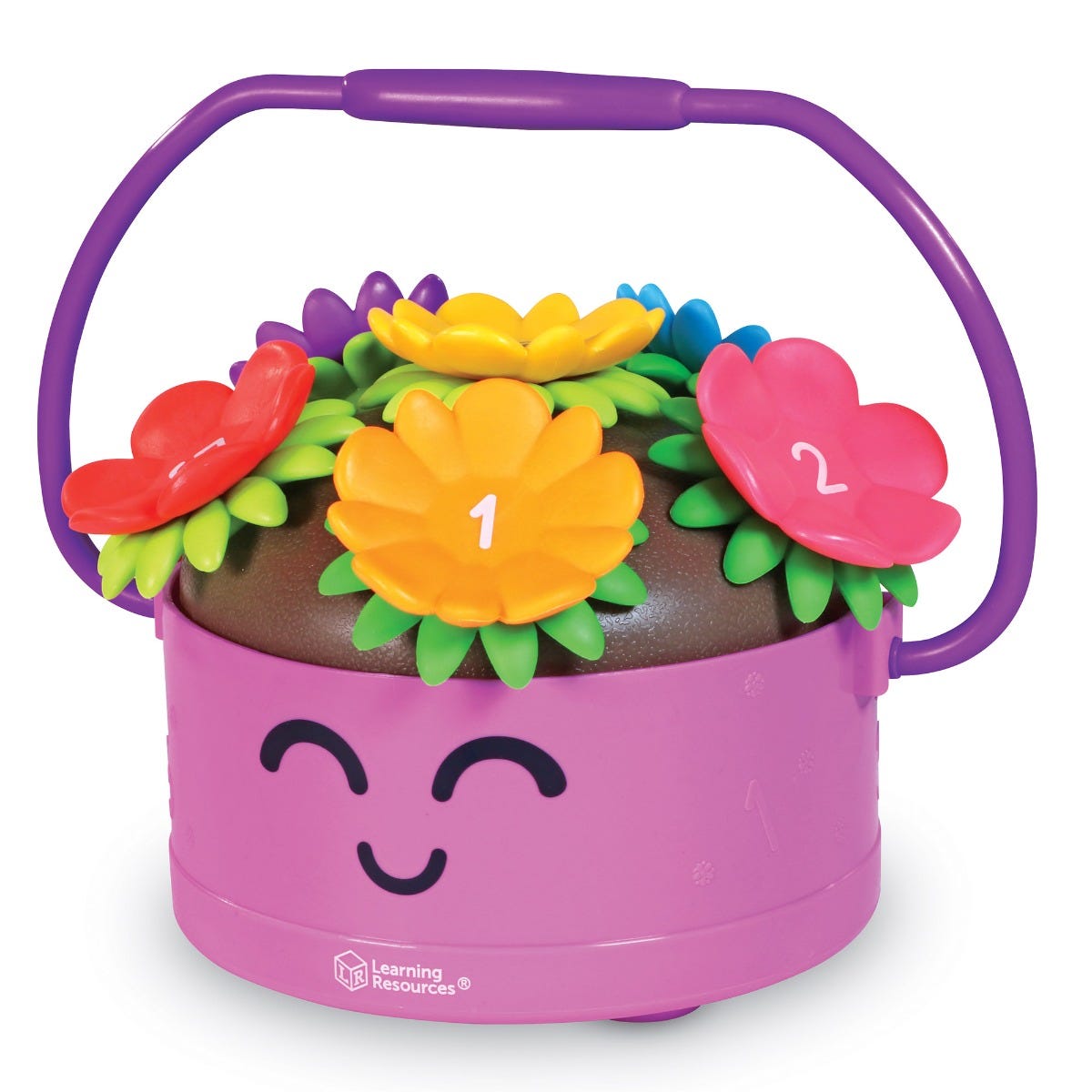 Poppy The Count & Stack Flower Pot, Meet Poppy and her 6 colourful count-and-stack-flowers! They're ready for preschool fine motor fun. Stack Poppy’s 2-piece flowers, then count them up with this flower pot toy. As they pick Poppy’s flowers or carry her around with her child-sized handle, toddlers and preschoolers build new skills during imaginative play adventures. Learning fun is always in bloom with Poppy and her colourful flowers. Poppy The Count & Stack Flower Pot Whether they're learning in preschool 