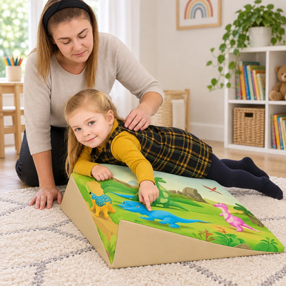 Posture Wedge Dinosaur natural UK early years lifestyle view 3