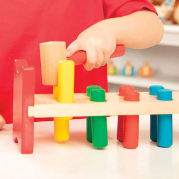 Pound a peg play,peg bench,Melissa and Doug 496 Deluxe Wooden