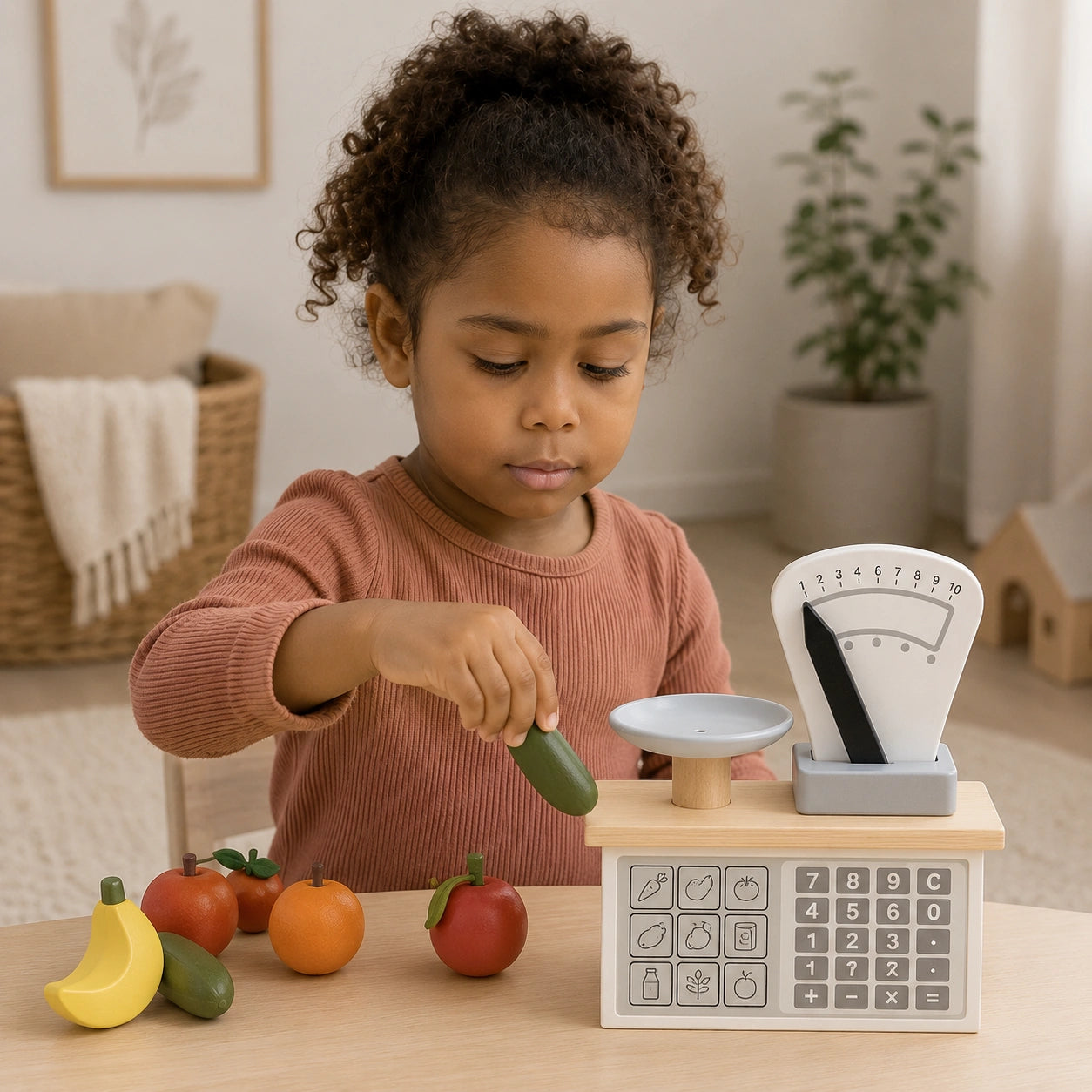 Pretend Play Wooden Scale-Pretend Play Wooden Scale