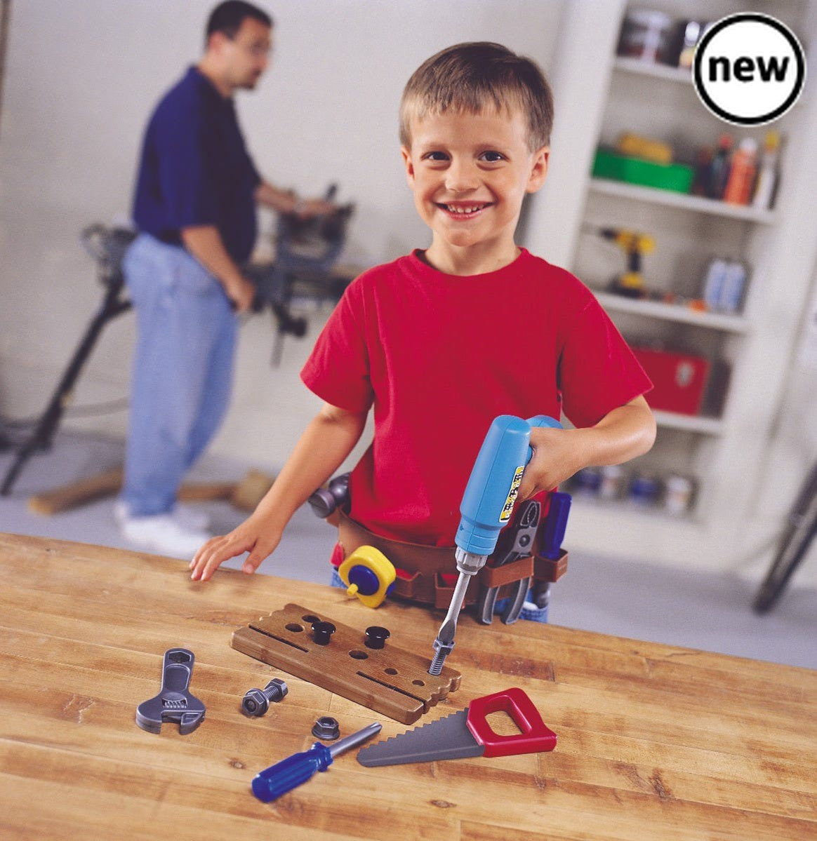 Pretend & Play Work Belt Tool Set, Get your little builder ready for a day on the job with our complete construction playset! This 20-piece set includes everything a young builder needs to tackle big construction projects or help out with home improvement tasks alongside Mom and Dad.This playset is designed to inspire imaginative play, allowing children to explore their creativity and develop important problem-solving skills. The realistic tools, such as the hammer, saw, and tape measure, will make kids fee