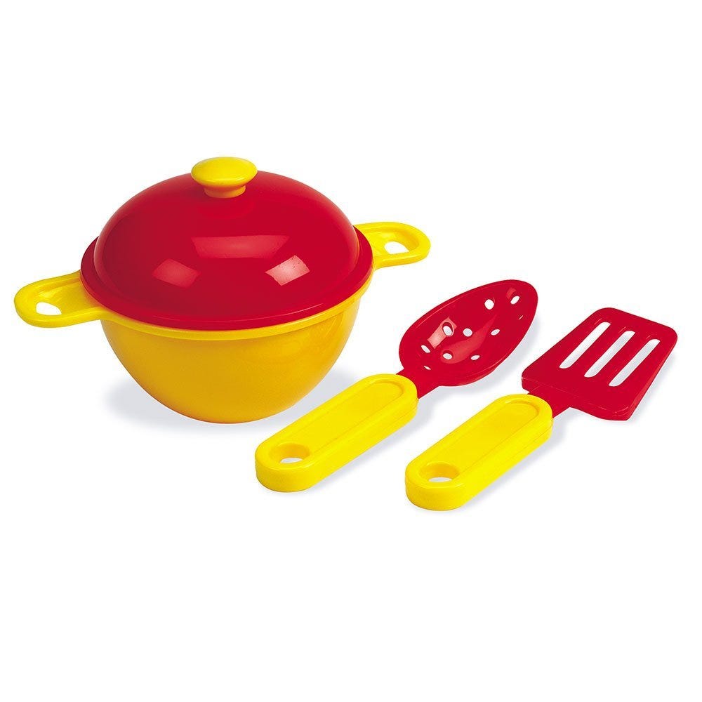 Pretend & Play® Great Value Kitchen Set, Get ready for hours of cooking fun with the Pretend & Play® Great Value Kitchen Set! This incredible assortment is perfect for little aspiring chefs who love to play in the kitchen. Featuring a vibrant array of pots, pans, cups, bowls, dishes, utensils, and more, this super-sized set includes everything your child needs to set up their own kitchen. From a teapot and strainer to a roller and juicer, every essential is included to spark imaginative play and creative co
