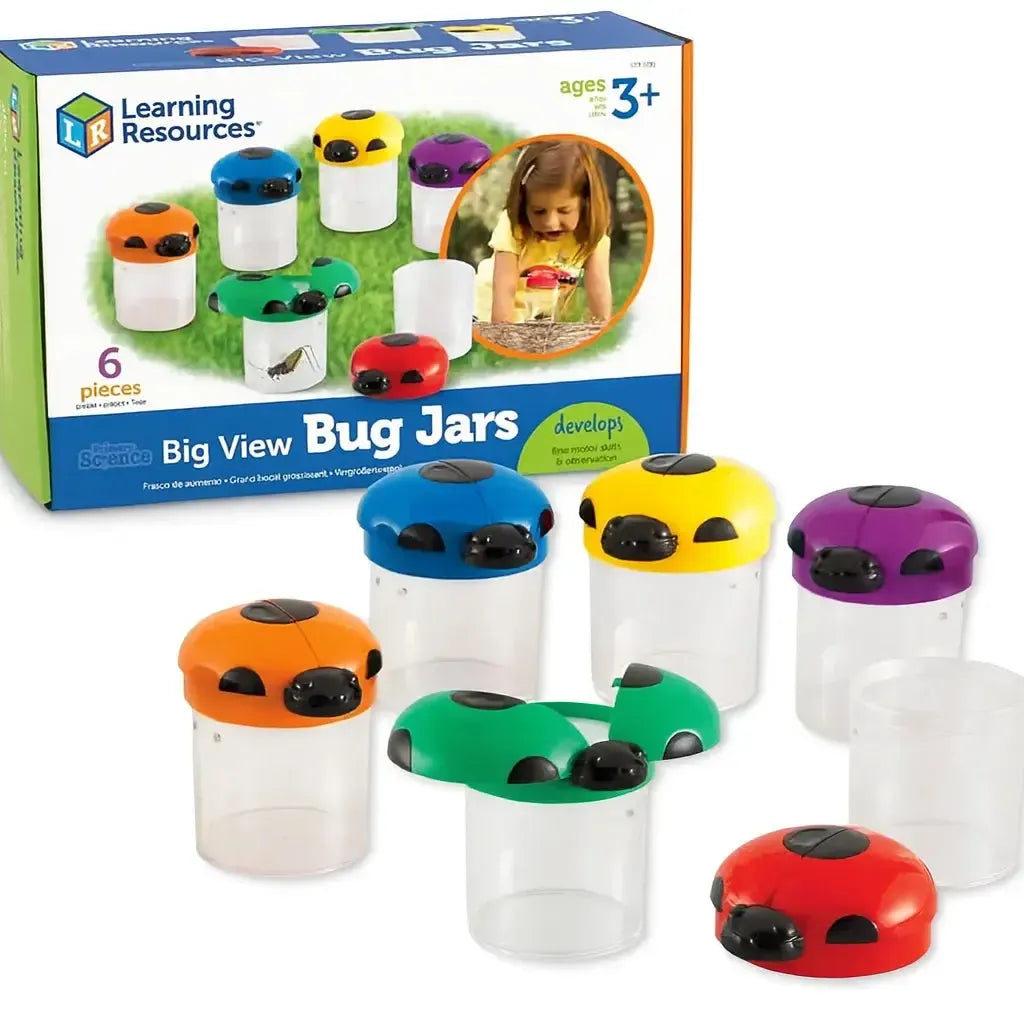 Primary Science Big View Bug Jars Set of 6-Primary Science Big View Bug Jars Set of 6