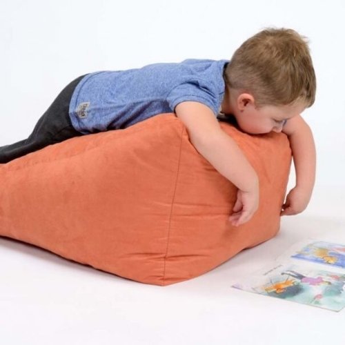 Prism Support Beanbag, An ideal addition to any nursery, classroom, educational or play setting. Provides support to children whether they are lying on their back or their front and is a great relaxing seat for quiet time or in a reading corner. The outer cover is FR faux Suede and can be removed to be washed in the washing machine at 30°C - ensuring a safe and clean play environment. Provides support for younger years Great for quiet time Ideal addition to reading corners in nurseries on classrooms FR faux