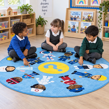 Professions Circular Classroom Carpet-Professions Circular Classroom Carpet