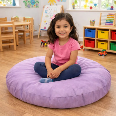 Purple Large Round Floor Cushion-Purple Large Round Floor Cushion