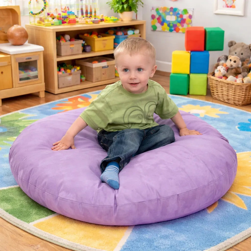 Purple Large Round Floor Cushion-Purple Large Round Floor Cushion