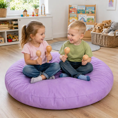 Purple Large Round Floor Cushion nursery music and movement role-play