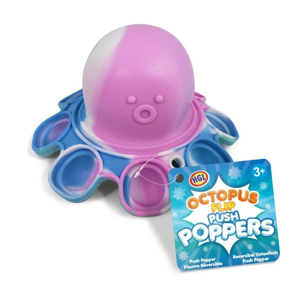 Push Popper Octopus, Dive into Fidget Fun with the Octopus Push Popper Fiddle Toy!If you're a fan of the immensely satisfying and addictive nature of push poppers, you're in for a treat with the Octopus Push Popper Fiddle Toy. This octopus-shaped delight takes the classic push popper experience to a whole new level. Here's what you can expect from this trendy and entertaining fidget toy: Eight Poppers Around the Edge: The octopus features eight popper pads around its edge, and when pressed inwards, they mak