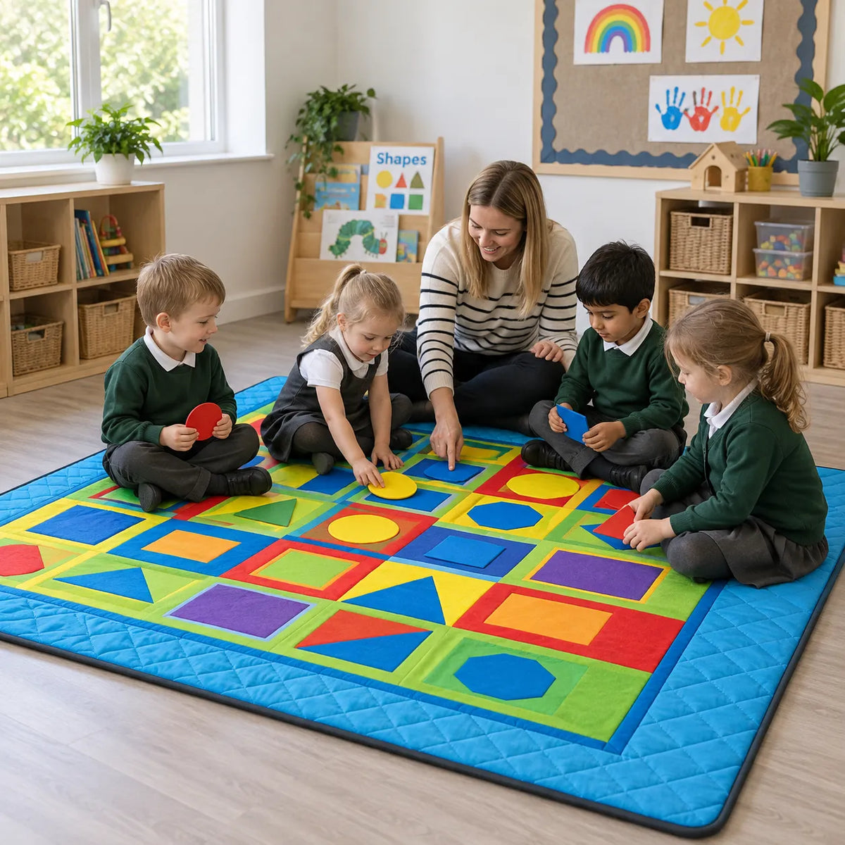 Quilted Geometric Mat-Quilted Geometric Mat