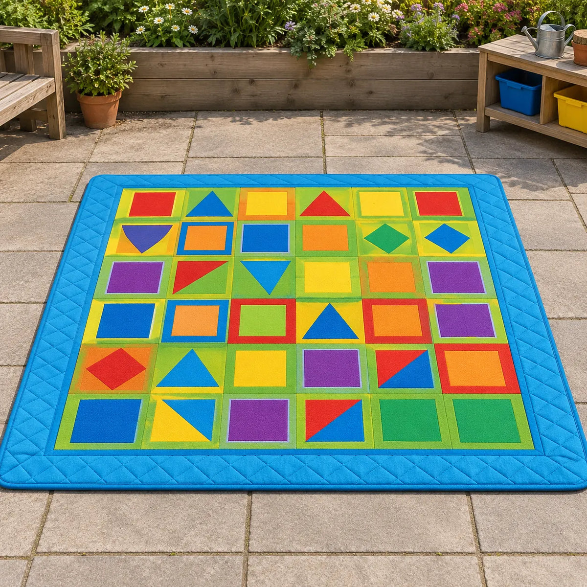 Quilted Geometric Mat-Quilted Geometric Mat