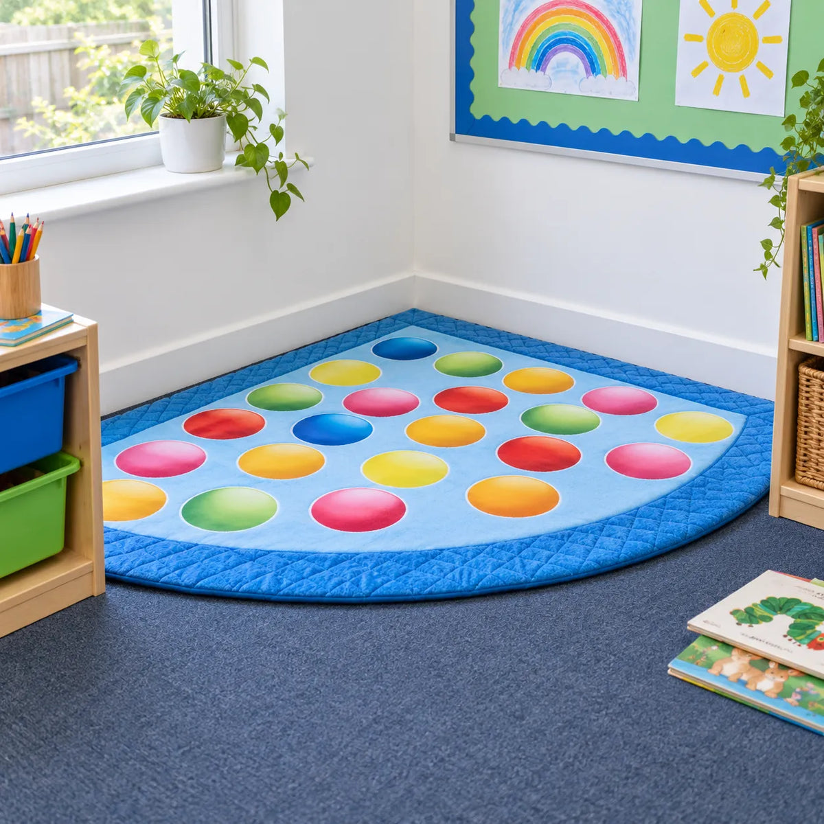 Quilted Quarter Circles Mat lifestyle image 5 of 8 — shown without children