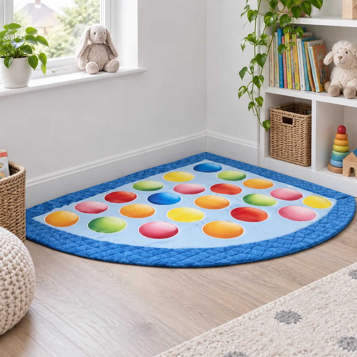 Quilted Quarter Circles Mat lifestyle image 6 of 8 — shown without children