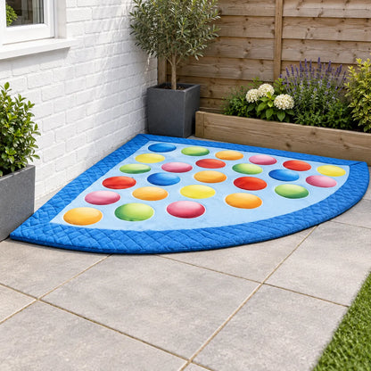 Quilted Quarter Circles Mat lifestyle image 7 of 8 — shown without children