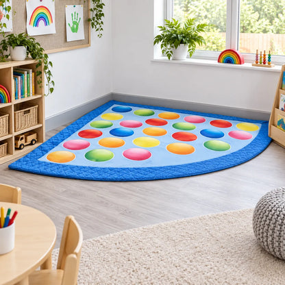 Quilted Quarter Circles Mat lifestyle image 8 of 8 — shown without children