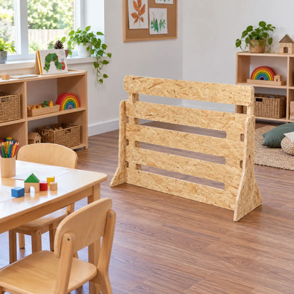 Raft Style Divider in a bright early years classroom