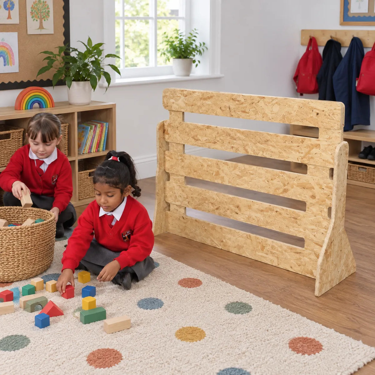 Raft Style Divider in a bright early years classroom