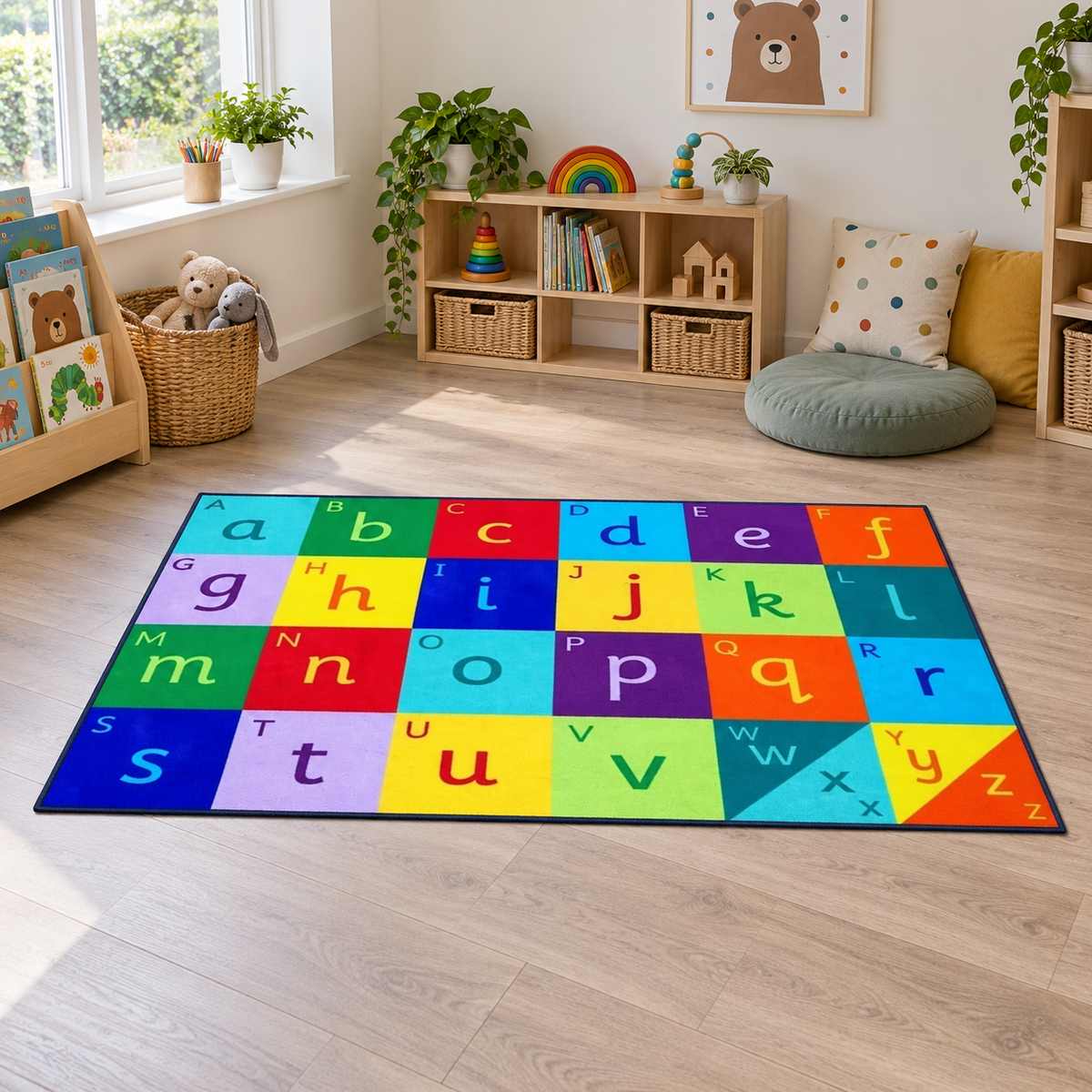Rainbow Alphabet Carpet lifestyle image 5 of 8 — shown without children
