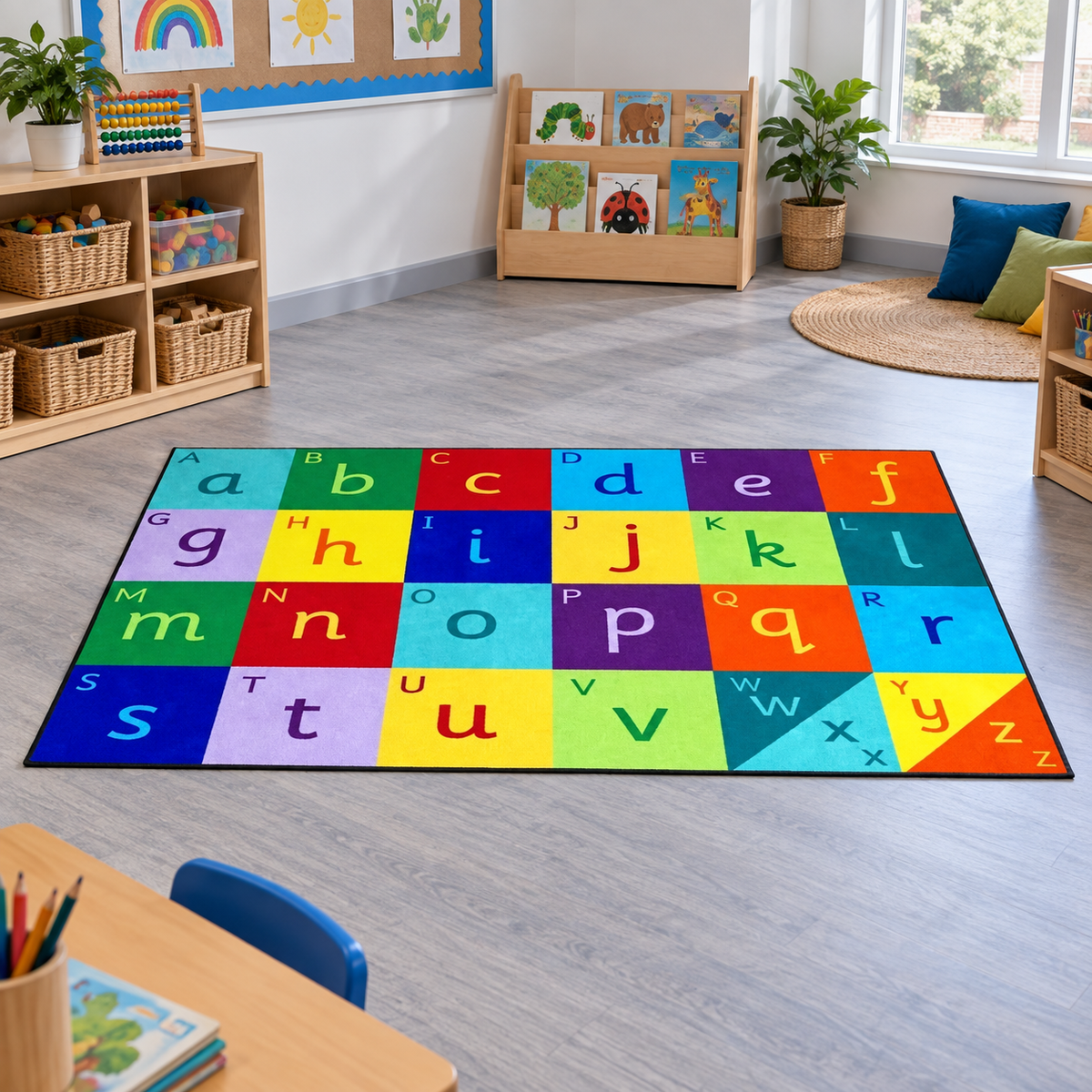 Rainbow Alphabet Carpet lifestyle image 8 of 8 — shown without children