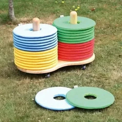 Rainbow Circular Mats & Donut Trolley-Rainbow Circular Mats & Donut Trolley