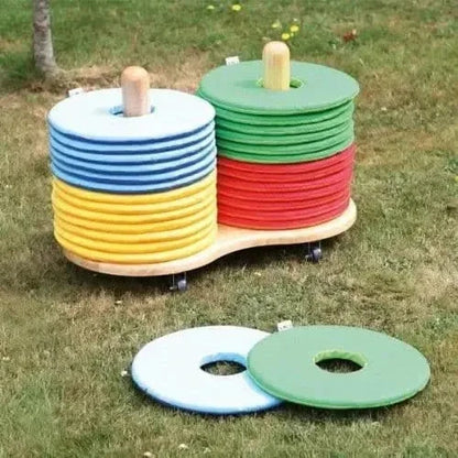 Rainbow Circular Mats & Donut Trolley-Rainbow Circular Mats & Donut Trolley