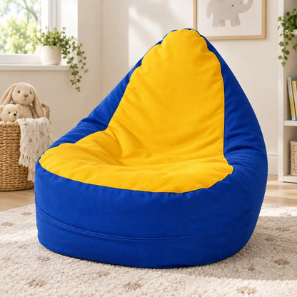 Rainbow Easy Clean Bean Bag Chair in a bright nursery quiet corner