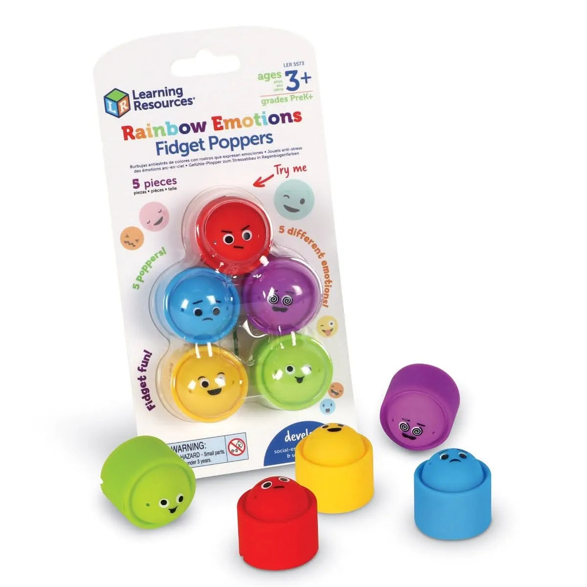 Rainbow Emotion Fidget Poppers-Rainbow Emotion Fidget Poppers