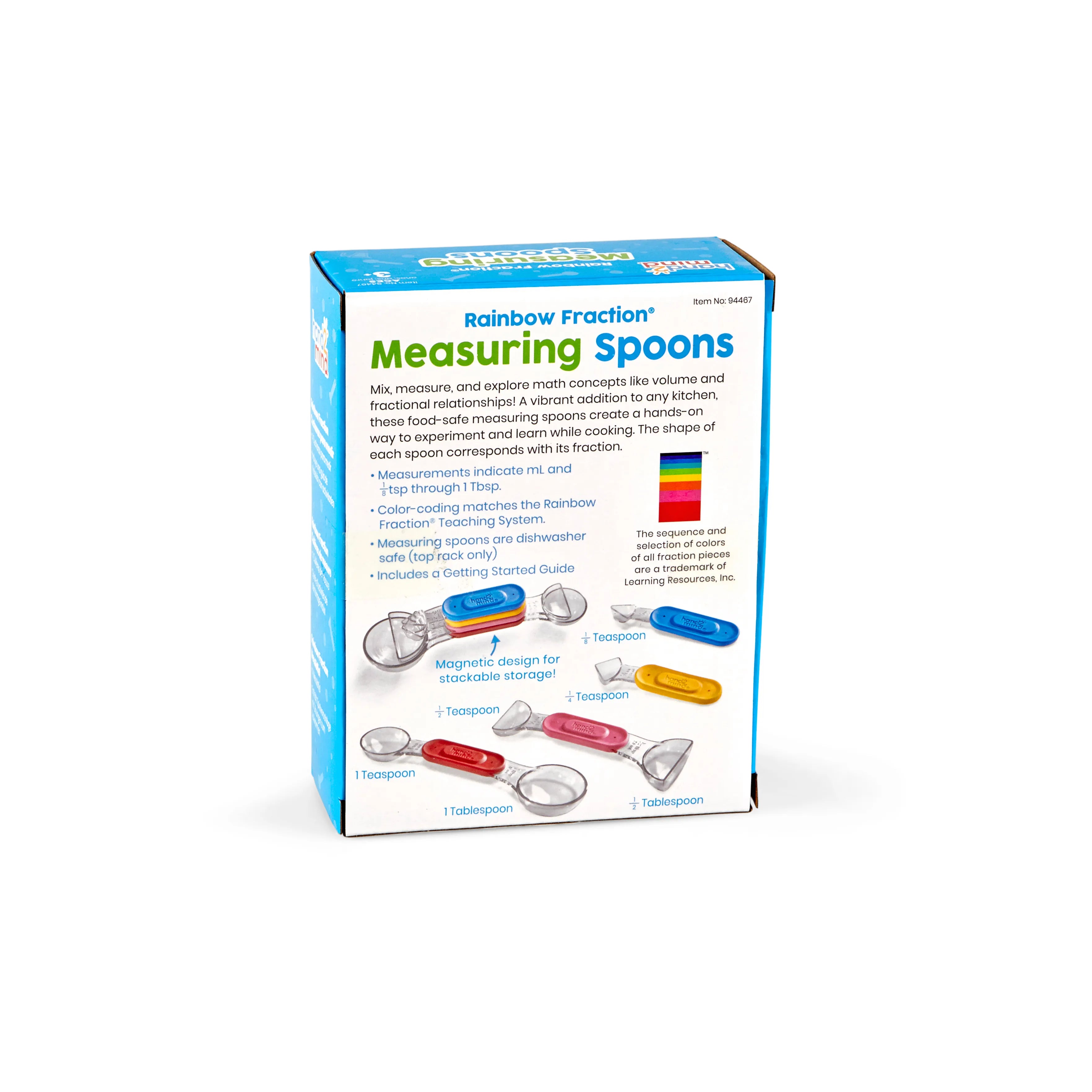 Rainbow Fraction Measuring Spoons-Rainbow Fraction Measuring Spoons
