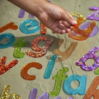 Rainbow Glitter Letters - Pk26-Rainbow Glitter Letters - Pk26