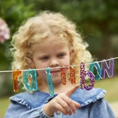 Rainbow Glitter Letters - Pk26-Rainbow Glitter Letters - Pk26