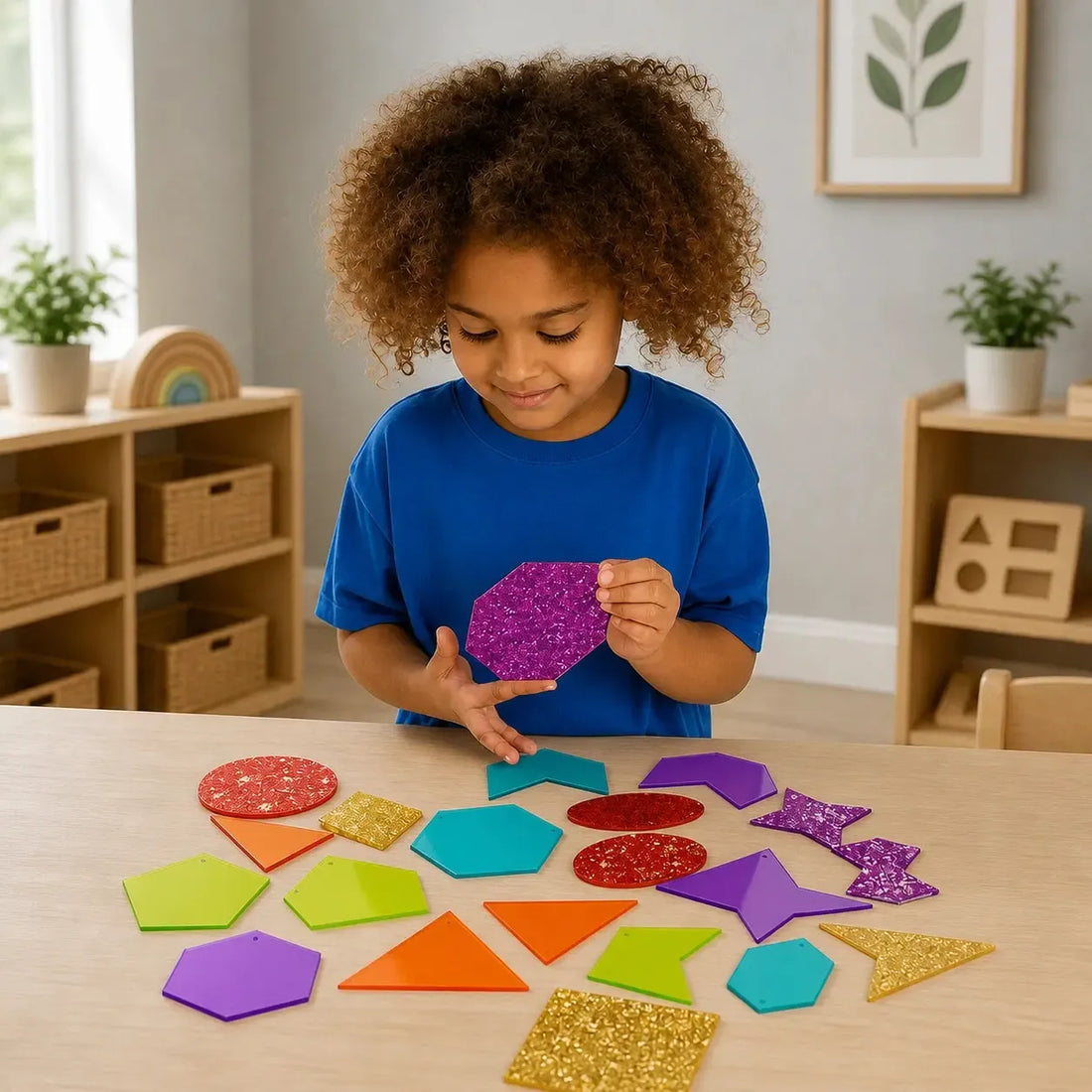 Rainbow Glitter Shapes-Rainbow Glitter Shapes