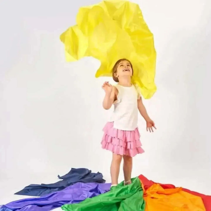 Rainbow Habutae Fabric Pack of 7-Rainbow Habutae Fabric Pack of 7