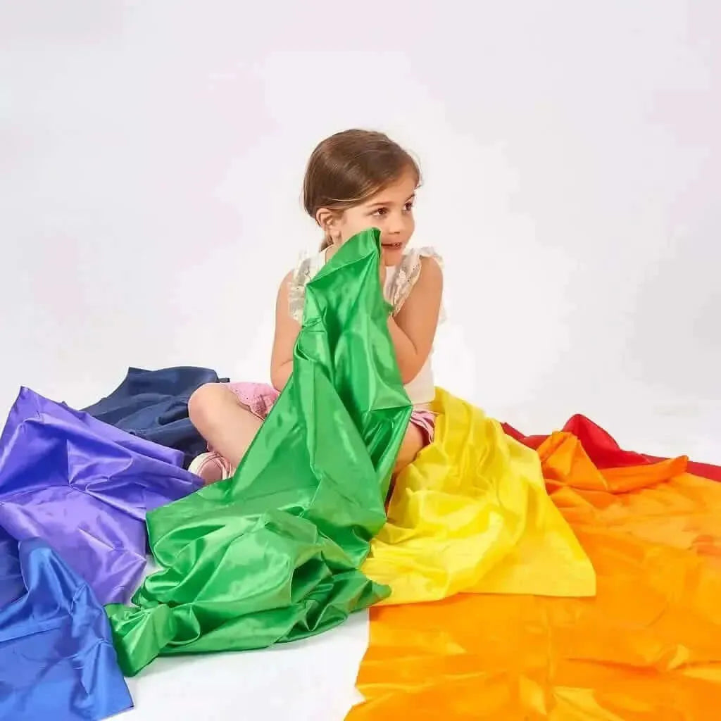 Rainbow Habutae Fabric Pack of 7-Rainbow Habutae Fabric Pack of 7