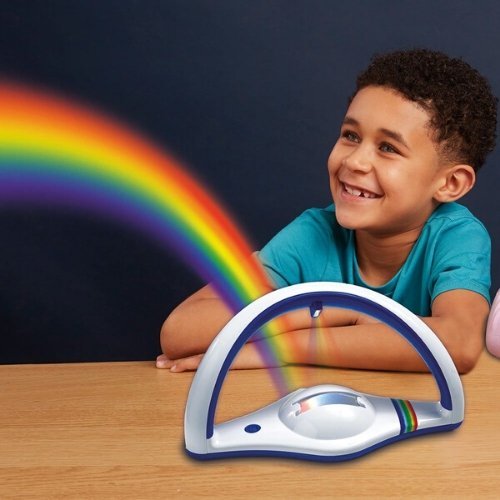 Rainbow projector light, Transform your room into a dazzling wonderland with the enchanting Rainbow Projector Light. This magical gadget uses multi-coloured LEDs to create a vivid rainbow that stretches across your walls and ceiling. The Rainbow projector light is perfect for bedrooms, sensory rooms, and sleepovers, this Rainbow projector light serves as an inspirational night light and educational tool, suitable for both young children and teens. Rainbow projector light A Rainbow Inside Your Room Multi-Col