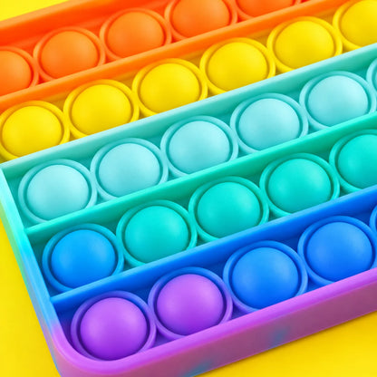 Rainbow Push Popper Fidget Toy-Rainbow Push Popper Fidget Toy