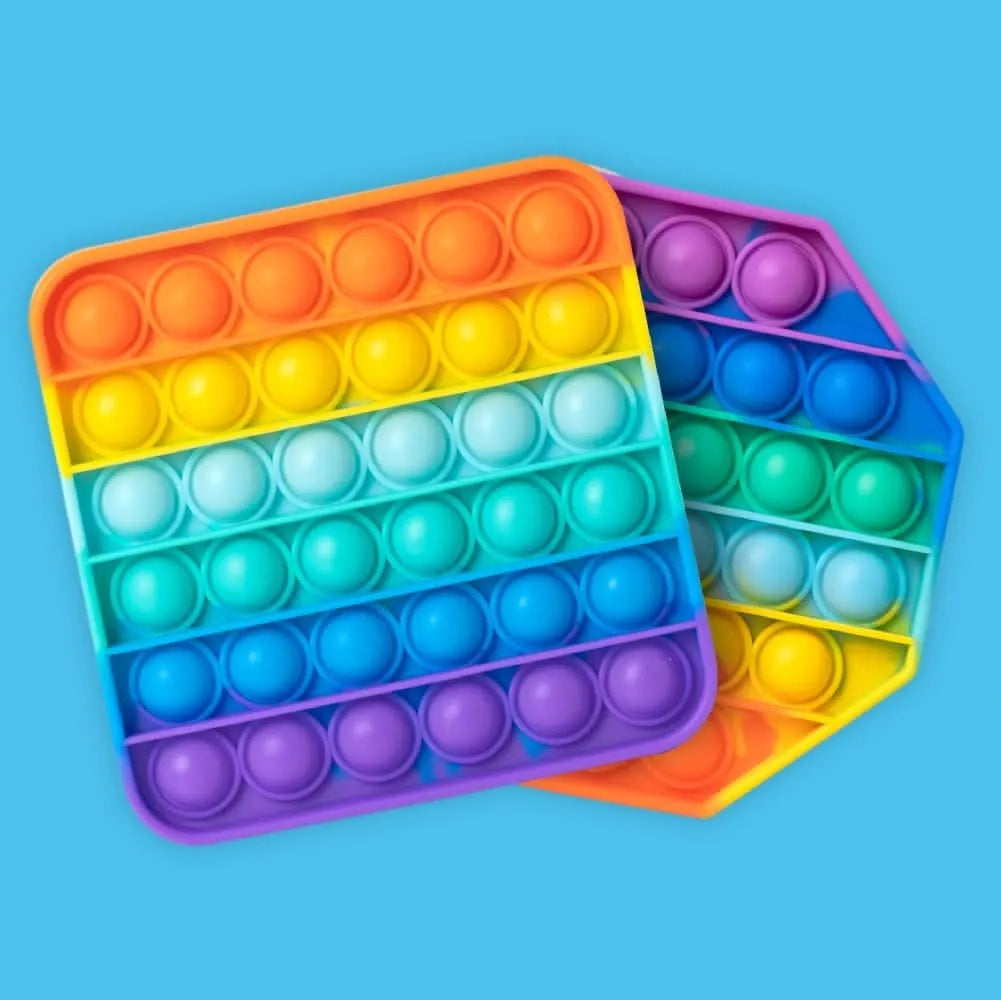 Rainbow Push Popper Fidget Toy-Rainbow Push Popper Fidget Toy