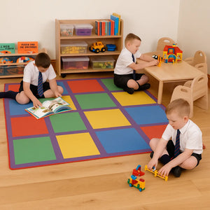 Rainbow Squares Rug-Rainbow Squares Rug