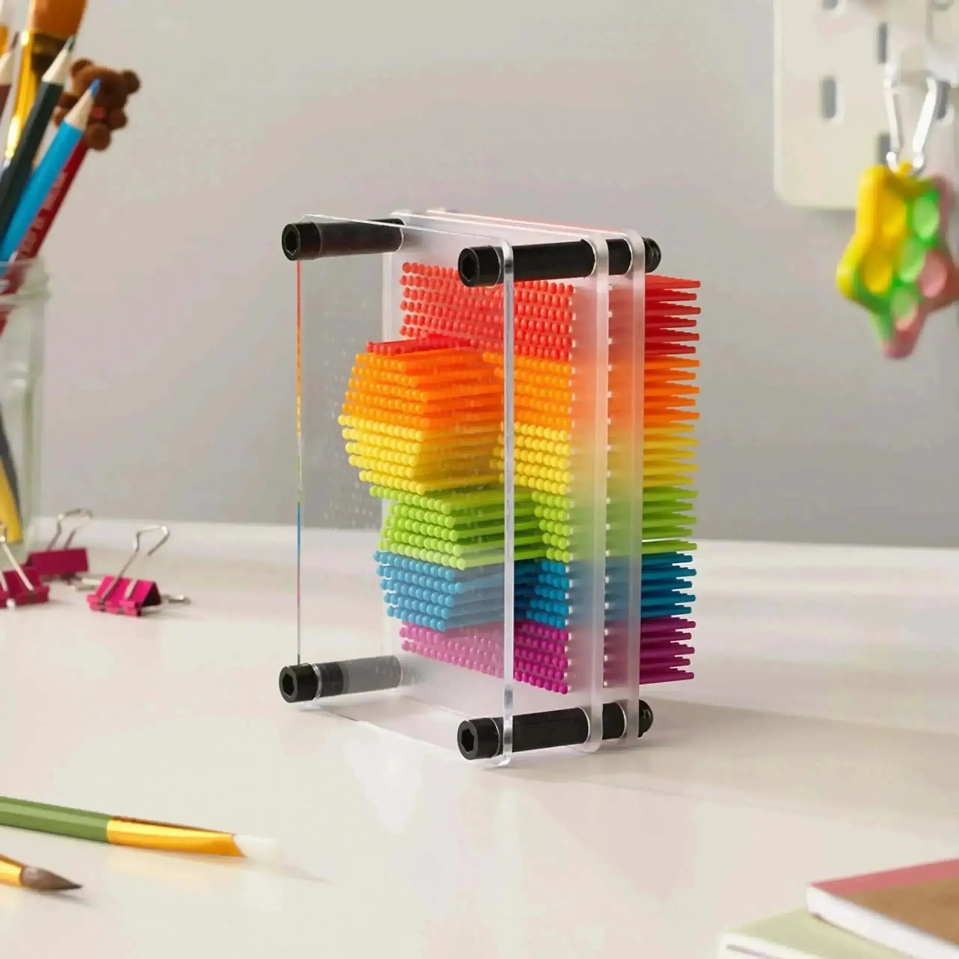 Rainbow UV Pin Art-Rainbow UV Pin Art