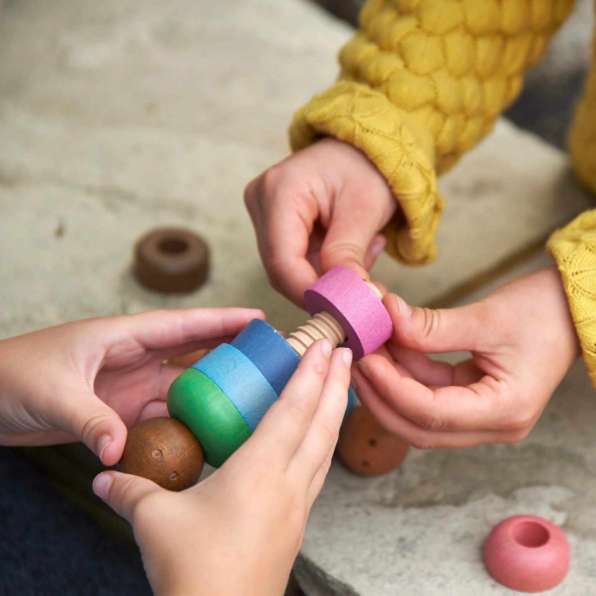 Rainbow Wooden Community People-Rainbow Wooden Community People