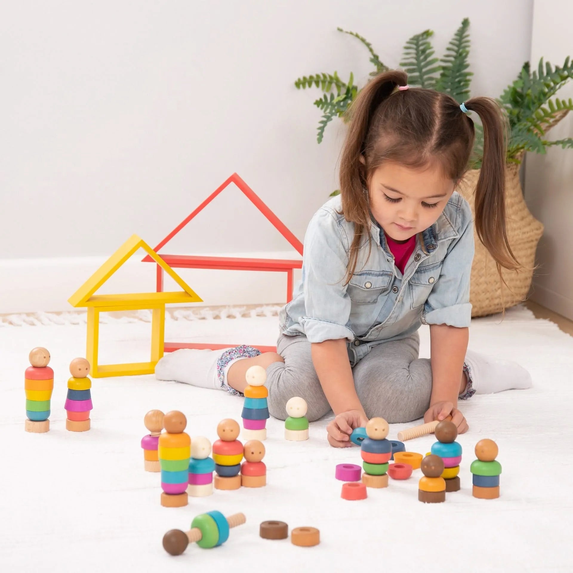 Rainbow Wooden Community People-Rainbow Wooden Community People
